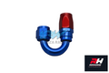 180º AN10 CONNECTION FOR RED HORSE RED/BLUE NAFTA HOSE 