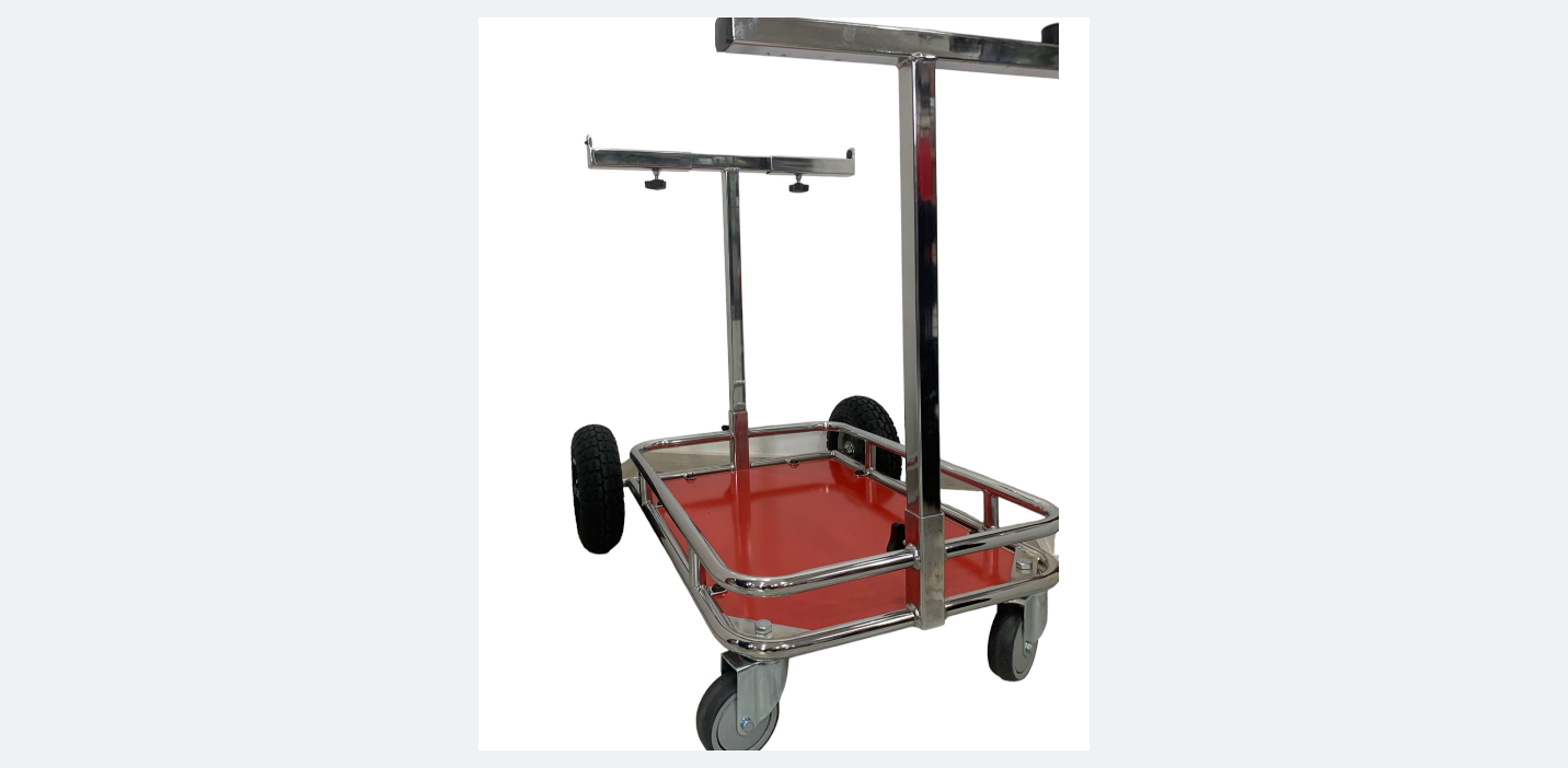 CARRO PORTA KARTING CROMADO