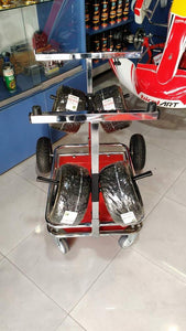 CHROME PLATED KARTING CARRIER WITH SUPPORT