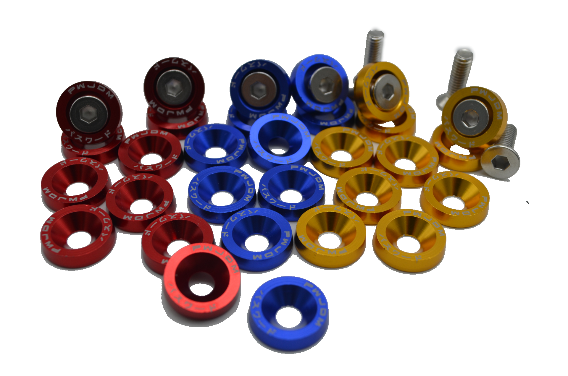 ANODIZED ALUMINUM WASHERS M6 x10 UNITS